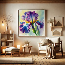 Diamond Painting Iris Violet et Bleu Aquarelle | Lé-Li