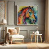 Diamond Painting Cheval Multicolore Aquarelle | Lé-Li