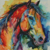 Diamond Painting Cheval Multicolore Aquarelle | Lé-Li