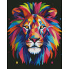 Diamond Painting Lion Multicolore Géométrique | Lé-Li