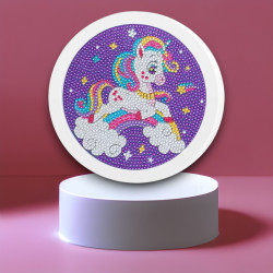 Kit enfant – Broderie diamant "Licorne Nuage Magique