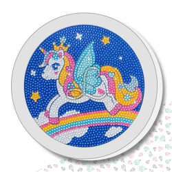 Kit enfant – Broderie diamant "Licorne Arc-en-Ciel"