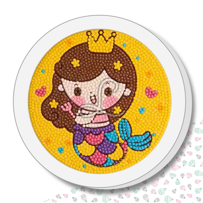 Kit enfant – Broderie diamant "Petite Sirène Princesse"