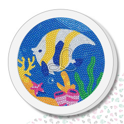 Kit enfant – Broderie diamant "Poisson-Ange Tropical"