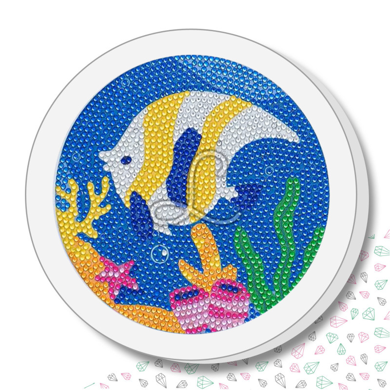 Kit enfant – Broderie diamant "Poisson-Ange Tropical" Kit enfant – Broderie diamant "Poisson-Ange Tropical"