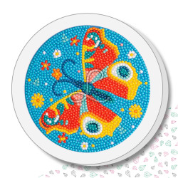 Kit enfant – Broderie diamant "Papillon Arc-en-Ciel"