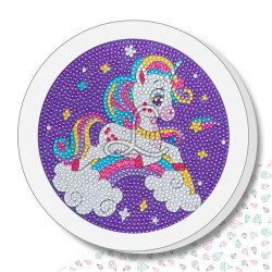 Kit enfant – Broderie diamant "Licorne Nuage Magique