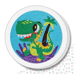 Kit enfant – Broderie diamant "Dino Tropical"