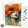 Diamond Painting Femme au Coquelicot Rouge Premium