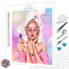 Diamond Painting Femme Glamour au Rouge à Lèvres Premium