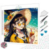Diamond Painting Femme Manga à la Plage Premium