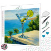 Diamond Painting Cocktail au Citron Vert Face à la Mer Premium