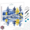Diamond Painting Paysage de Lac Bleu et Arbres Jaunes Premium