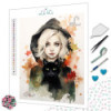 Sorcière blonde & chat noir – Diamond Painting magique