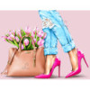 Diamond Painting Escarpins Roses et Sac Fleuri | Lé-Li