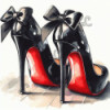 Escarpins chic noirs – Diamond Painting glamour