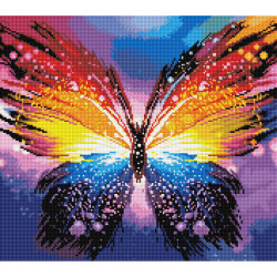 Papillon coloré abstrait – Diamond Painting éclatant