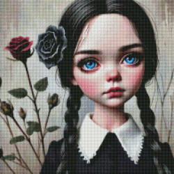 Jeune fille gothique – Diamond Painting intense