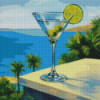 Diamond Painting Cocktail Citron Vert et Bord de Mer | Lé-Li