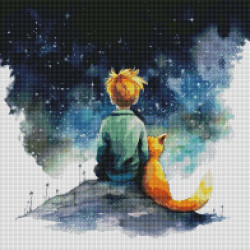 L’enfant et le renard – Diamond Painting étoilé
