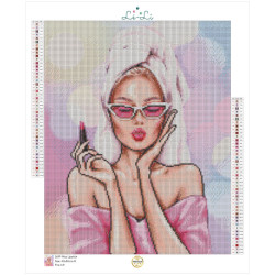 Femme glamour au rouge à lèvres – Diamond Painting