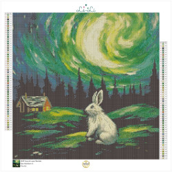 Diamond Painting Lapin Blanc sous la Lune | Lé-Li
