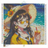 Fille d’été à la plage – Diamond Painting manga