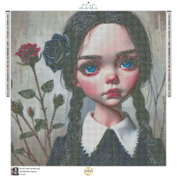 Jeune fille gothique – Diamond Painting intense