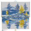 Paysage lac et pins – Diamond Painting nature calme