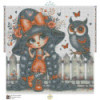 Petite fille et hibou – Diamond Painting mignon