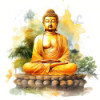 Diamond Painting Bouddha Doré Premium | Lé-Li