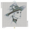 Femme au chapeau noir – Diamond Painting raffiné