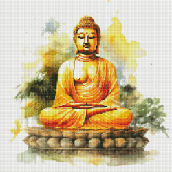 Bouddha doré méditation – Diamond Painting zen