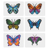 Mini-Collection "Envolée de Papillons Pixel Art" – 6 toiles de diamond painting