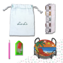 Ensemble Sous-verres Diamond Painting – Kit avec pochette