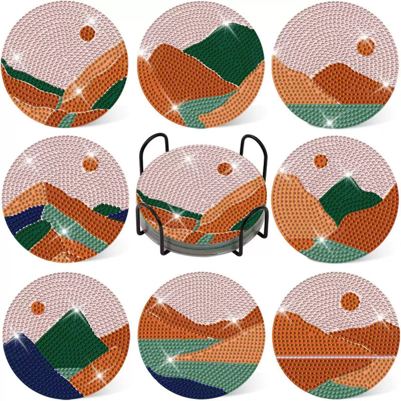 Sous-verres paysages modernes en diamond painting Sous-verres paysages modernes en diamond painting