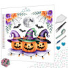 Diamond Painting Trois Citrouilles Sorcières d’Halloween Premium