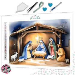 Diamond painting crèche de Noël – Lé-Li