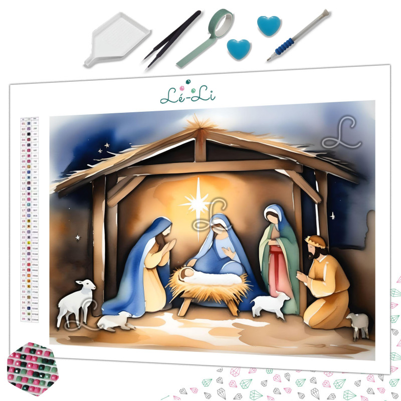 Diamond painting crèche de Noël – Lé-Li