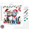 Diamond painting chats de Noël avec bonnets et cadeaux – Lé-Li
