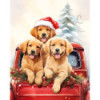 Diamond Painting Trio de Noël 🎄 Chiots mignons & festifs