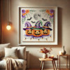 Diamond Painting Citrouilles Sorcières Halloween | Lé-Li