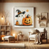 Diamond painting Halloween – Fantôme et citrouille