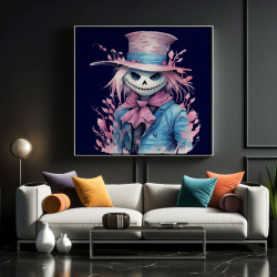 Diamond Painting Épouvantail Squelette Rose et Bleu | Lé-Li