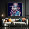 Diamond Painting Épouvantail Squelette Rose et Bleu | Lé-Li