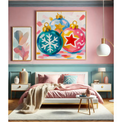 Diamond Painting Noël Pop 🎄 Boules de Noël colorées AB