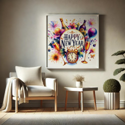 Diamond Painting Champagne et Étoiles ✨ Nouvel An AB