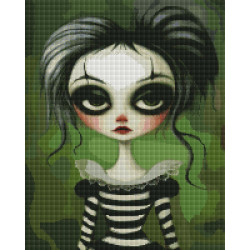 Diamond Painting Fillette Gothique aux Yeux Verts | Lé-Li