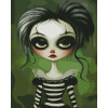 Diamond Painting Fillette Gothique aux Yeux Verts | Lé-Li