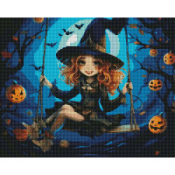 Diamond Painting Sorcière sur Balançoire Halloween | Lé-Li
